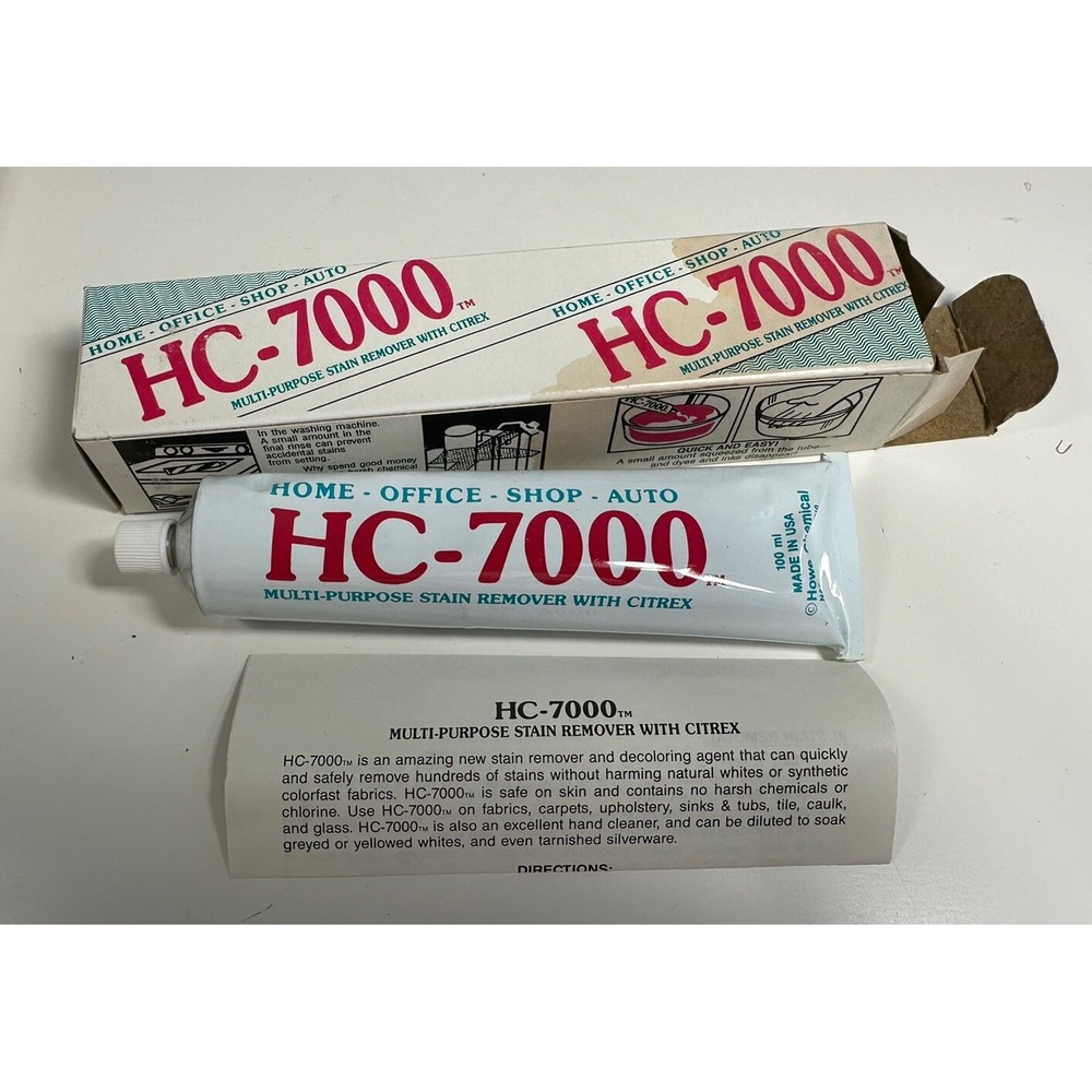 Vintage HC-7000 Universal Cleaner 3.5 oz Sealed New Old Stock Box Paper Sealed